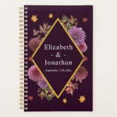 Romantische herfst Dahlia bruiloft Planner (Voorkant)