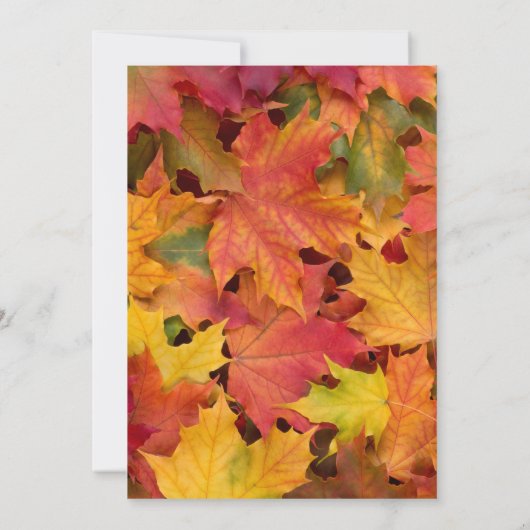 Romantische Herfst in de Uitnodiging van het Liefd (Achterkant)