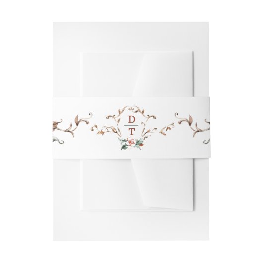 Romantische Herfst Invitation Band Uitnodigingen Wikkel (Voorkant Voorbeeld)