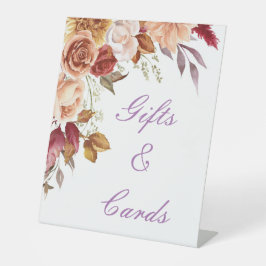 ROMANTISCHE HERFST KLEUREN VRIJGEZELLENFEEST WELKO RECLAMEBORD MET VOETSTUK