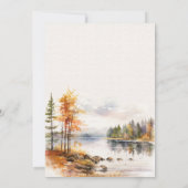 Romantische herfst meer Trouwtafel Zitplaatsen Kaa Kaart (Achterkant)