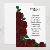 Romantische Herfst rode roos bruiloft teken zitgra Kaart (Voorkant / Achterkant)