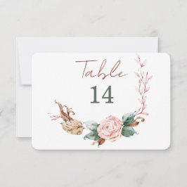 Romantische Herfst Tafelnummers