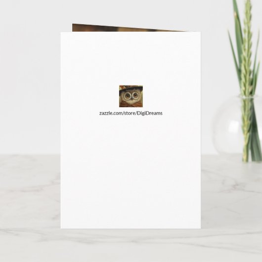 Romantische Herfst Uil Gedicht Herfst Jubileum Woo Feestdagen Kaart (Achterkant)