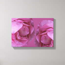 Romantische hete roze Valentijn rozen moderne bloe Canvas Afdruk