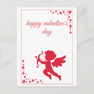 Romantische Hoek van de Liefdescupido Valentijnsda Feestdagenkaart