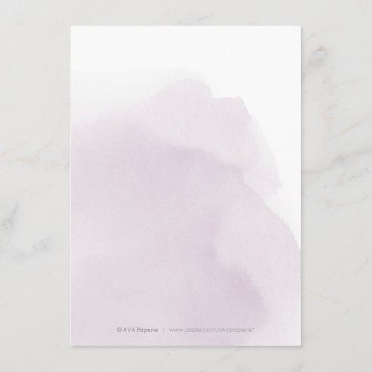 Romantische humeurige pruim kalligrafie bruiloft d informatiekaartje (Achterkant)