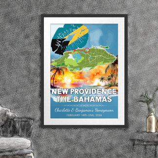 Romantische huwelijksreis New Providence Bahama's  Poster