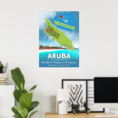 Romantische huwelijksreis vakantie Aruba Island ka Poster (Thuiskantoor)