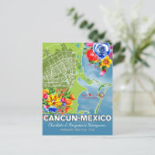 Romantische huwelijksreis vakantie Cancun Mexico k Briefkaart (Staand voorkant)
