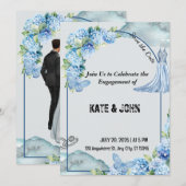 Romantische huwelijksuitnodiging - Custom Design Kaart (Voorkant / Achterkant)