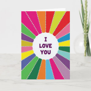 Romantische I Love You Burst Kaart