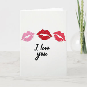Romantische I Love You Kuskaart Kaart
