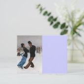 -Romantische ijsSkaters Briefkaart (Staand voorkant)