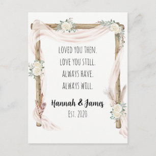 Romantische Ik Hou Van Jou Jubileum Boho Watercolo Briefkaart