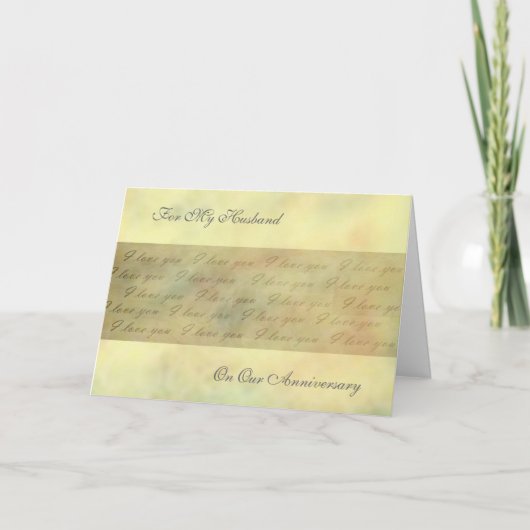 Romantische Ik Hou Van Jou Jubileum Kaart (Voorkant)