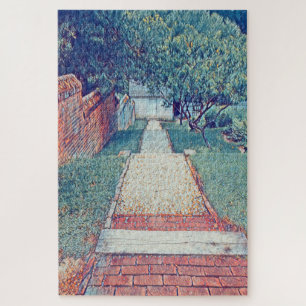 Romantische Illustratie Vakantie Wandeling Puzzel