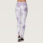 Romantische Indigo Rococo Art Style Elegant Gift Leggings (Achterkant)