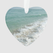 Romantische Interlocking Hearts op het strand Ornament (achterkant)
