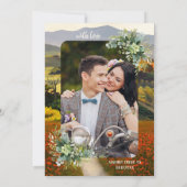 Romantische Italiaanse huwelijksreceptie aangepast Kaart (Achterkant)