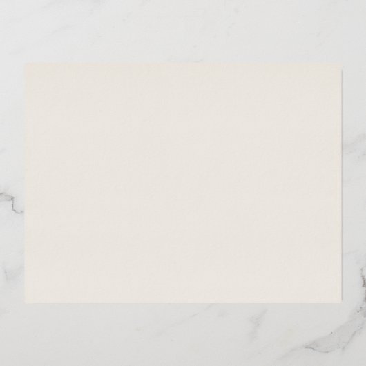 Romantische Ivoor Gouden Folie Bruiloft Eenvoudige Folie Uitnodiging Briefkaart (Achterkant)