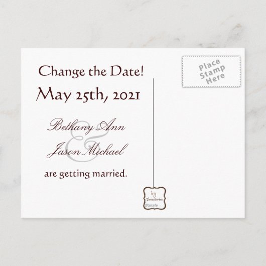 Romantische ivoor Magnolia Save the Date Aankondigingskaart (Achterkant)