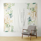 Romantische Ivoren Bloemen Achtergrond | Photo Boo Wandkleed (In Situ (horizontaal))