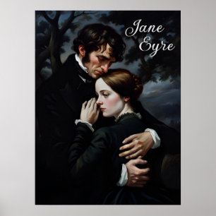 Romantische Jane Eyre en Edward Rochester Poster