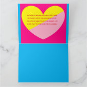 Romantische kaart blauw met pasteltinten en hart (Binnen)