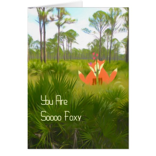 Romantische Kaart met twee oxen (Voorkant)