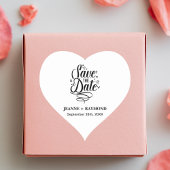 Romantische Kalligrafie Bruiloft Custom Save the D Hart Sticker