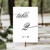 Romantische kalligrafie bruiloft nummer 2, kaart