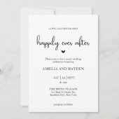 Romantische kalligrafie, gelukkig ooit na het huwe kaart (Voorkant)