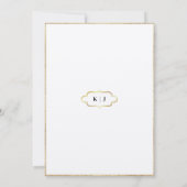 ROMANTISCHE KALLIGRAFIE GOUD KLASSIEKE MONOGRAM BR KAART (Achterkant)