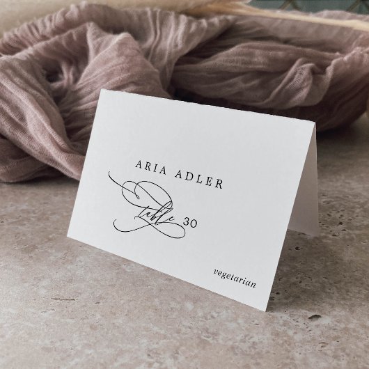 Romantische kalligrafie menu optie plaats kaarten