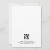 Romantische kalligrafie QR-codesleutel Opslaan Save The Date (Achterkant)