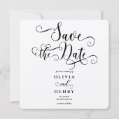 Romantische kalligrafie script rustiek save the date (Voorkant)