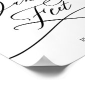 Romantische kalligrafie | Vlaamse dansfeetteken Poster (Hoek)
