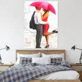 Romantische kans canvas afdruk (Insitu (Slaapkamer))