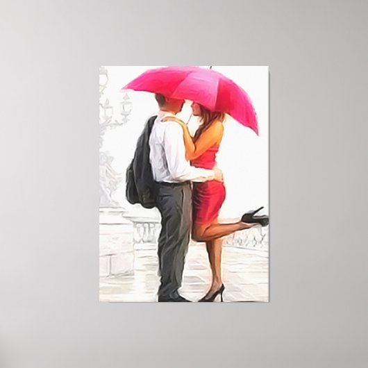 Romantische kans canvas afdruk (Voorkant)