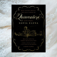 Romantische Kasteel Fantasy Quinceañera Goud