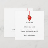 Romantische kerst Kaart voor hem of haar (Voorkant / Achterkant)