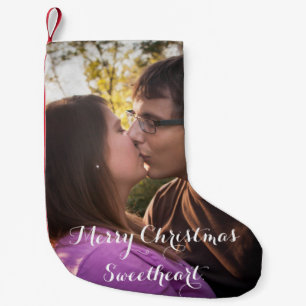 Romantische Kerstcadeau Sock Custom Foto Kleine Kerstsok