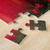 Romantische Kerstkaarsen Jigsaw Puzzel (Zijkant)