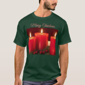 Romantische kerstkaarsen T-shirt (Voorkant)