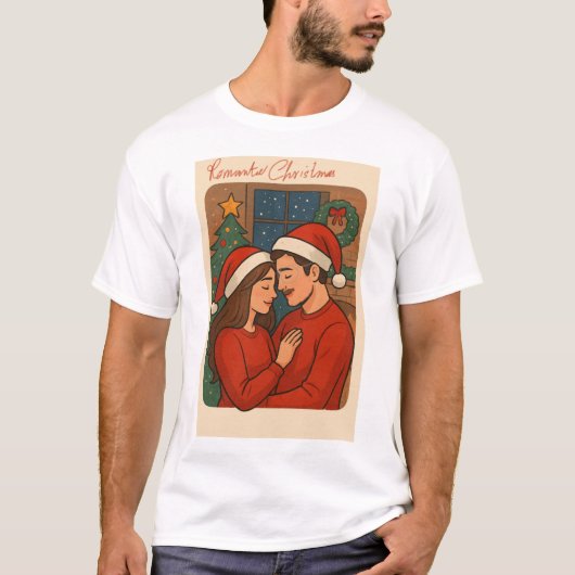 Romantische Kerstmis T-shirt (Voorkant)