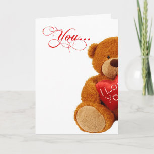 Romantische kerstteddybeer - You Complete Me Feestdagen Kaart