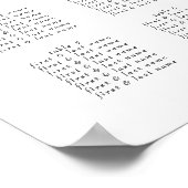 romantische klassieke goudmonogram bruiloft poster (Hoek)