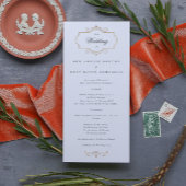 romantische klassieke goudmonogram bruiloft programma