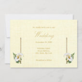 Romantische kleuren Cala Lily Mexicaanse bruiloft Kaart (Achterkant)